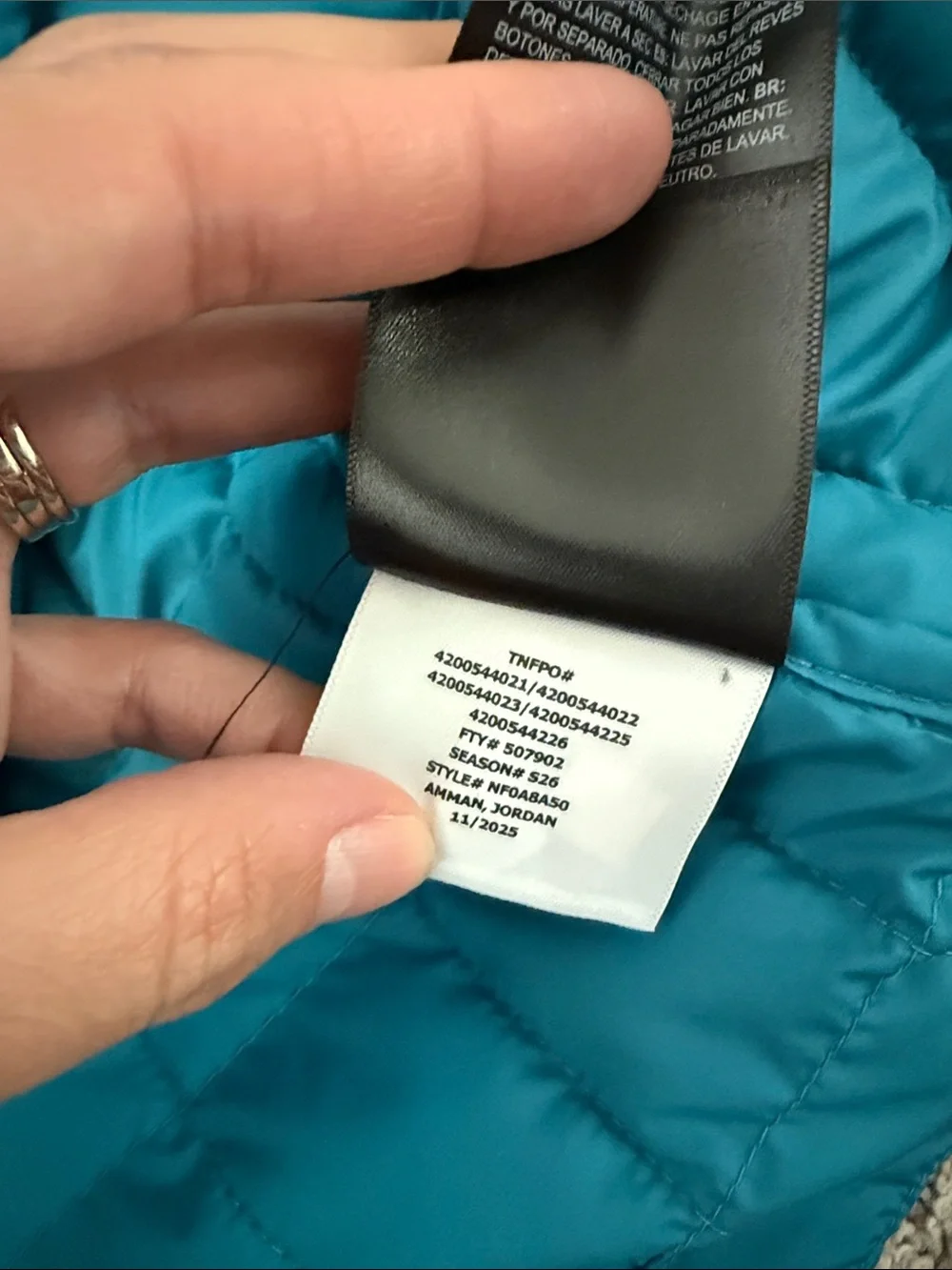 The North Face Men’s Thermal Insulated Jacket digital steel Blue Quilted Medium